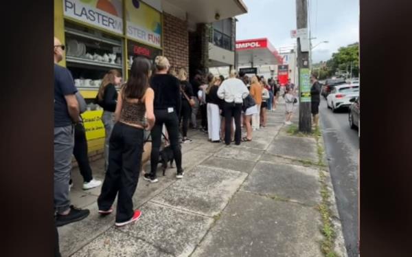 They queue at the Sydney pop-up.